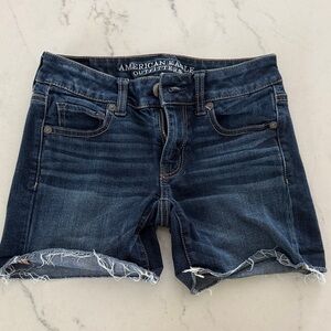 American Eagle Outfitters Dark Blue Denim Jean Shorts
